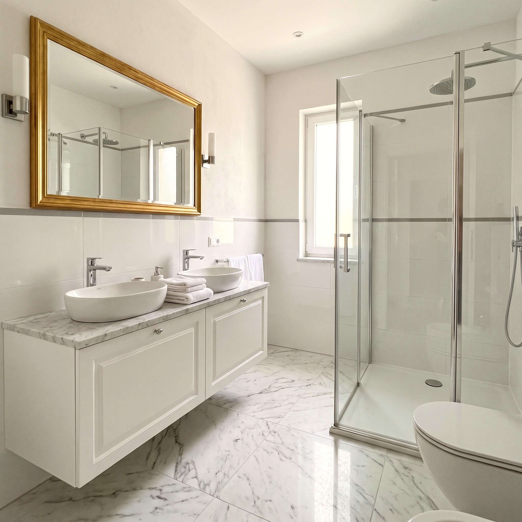 Alfama Pearl Apartment marble bathroom
